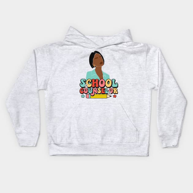 Black School Counselor Appreciation Gift Kids Hoodie by Chey Creates Clothes